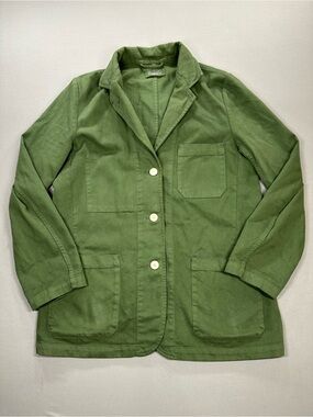TOAST Workwear Chore Utility Jacket, Green Cotton - Womens 12